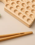Montessori Wooden Peg Board Beads Rainbow Color Sorting Counting Fine Motor Toy | LETSMAKE