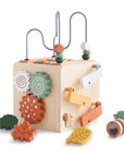 6-in-1 Wooden Motor Skills Activity Cube Montessori Toy