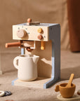 Wooden Pretend Coffee Maker Playset, Play Kitchen Gift for Toddlers 3+ Boys Girls