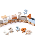 Montessori Wooden Transportation Toy Set for Toddlers | Number Train, Vehicle Puzzle & Learning Toys Bundle