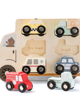 Montessori Wooden Transportation Toy Set for Toddlers | Number Train, Vehicle Puzzle & Learning Toys Bundle