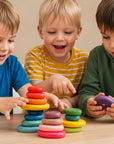 Wooden Stacking Rocks 16Pcs Montessori Toy for Toddlers 1-3