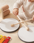 Montessori Wooden Drum Xylophone Percussion Toy for Toddlers 1-3 Years Old
