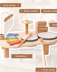 Montessori Wooden Drum Xylophone Percussion Toy for Toddlers 1-3 Years Old