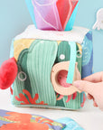 Baby Tissue Box Montessori Sensory Toy for Babies 6-18 Months