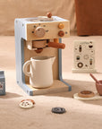 Wooden Coffee Maker Toy Set, Play Kitchen Gift for Toddlers 1-3 Years Old Boys Girls | LETSMAKE