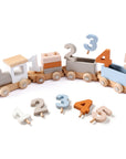 12Pcs Wooden Number Block Train Montessori Toy for Toddlers 1-5 Years