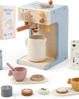 Wooden Pretend Coffee Maker Playset, Play Kitchen Gift for Toddlers 3+ Boys Girls