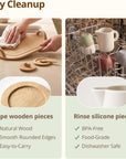 Wooden Tea Party Set for Kids 3-6 | Montessori Pretend Play Kitchen Toy  | LETSMAKE