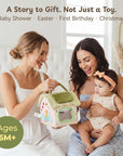 2-in-1 Baby Sensory Cottage Toy Set | Crinkle, Squeak & Rattle Plush Toys for Babies 6-12 Months