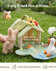 2-in-1 Baby Sensory Cottage Toy Set | Crinkle, Squeak & Rattle Plush Toys for Babies 6-12 Months