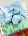 Montessori Soft Baby Book 0-12M Crinkle Sensory Tummy Time Toy with Mirror Teether