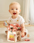 11-in-1 Wooden Activity Cube Montessori Sensory Toy for Toddlers 18M+ First Birthday Gift