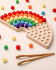 Montessori Wooden Learning Toy Set | Busy Board + Fine Motor Activity