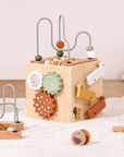 6-in-1 Wooden Motor Skills Activity Cube Montessori Toy