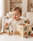 6-in-1 Wooden Motor Skills Activity Cube Montessori Toy