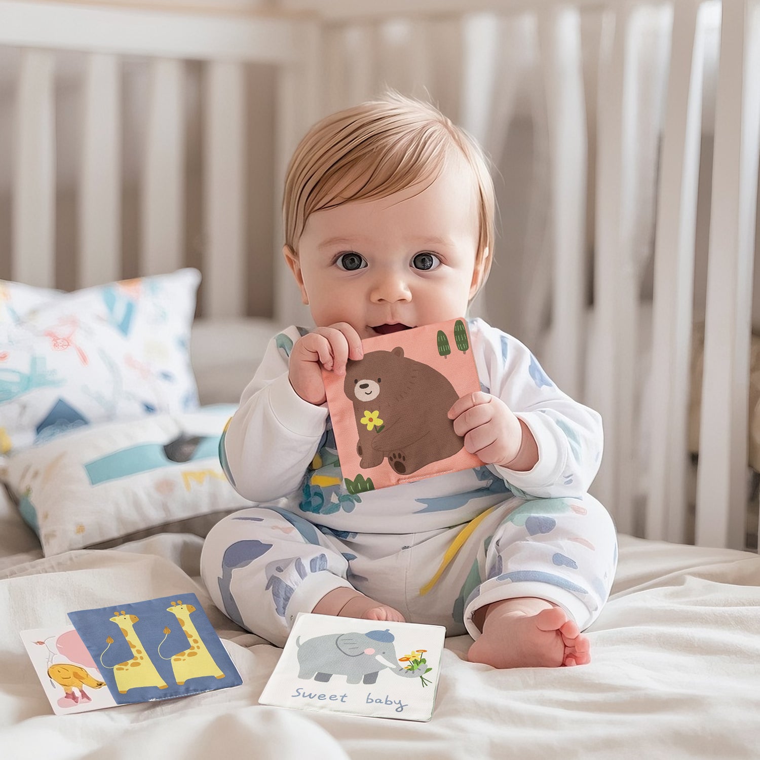 Montessori Baby Tissue Box Toy &amp; Crinkle Sensory Toy for 6-18 Months Old