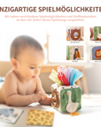 Montessori Baby Tissue Box Toy & Crinkle Sensory Toy for 6-18 Months Old