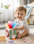 Montessori Baby Tissue Box Toy & Crinkle Sensory Toy for 6-18 Months Old