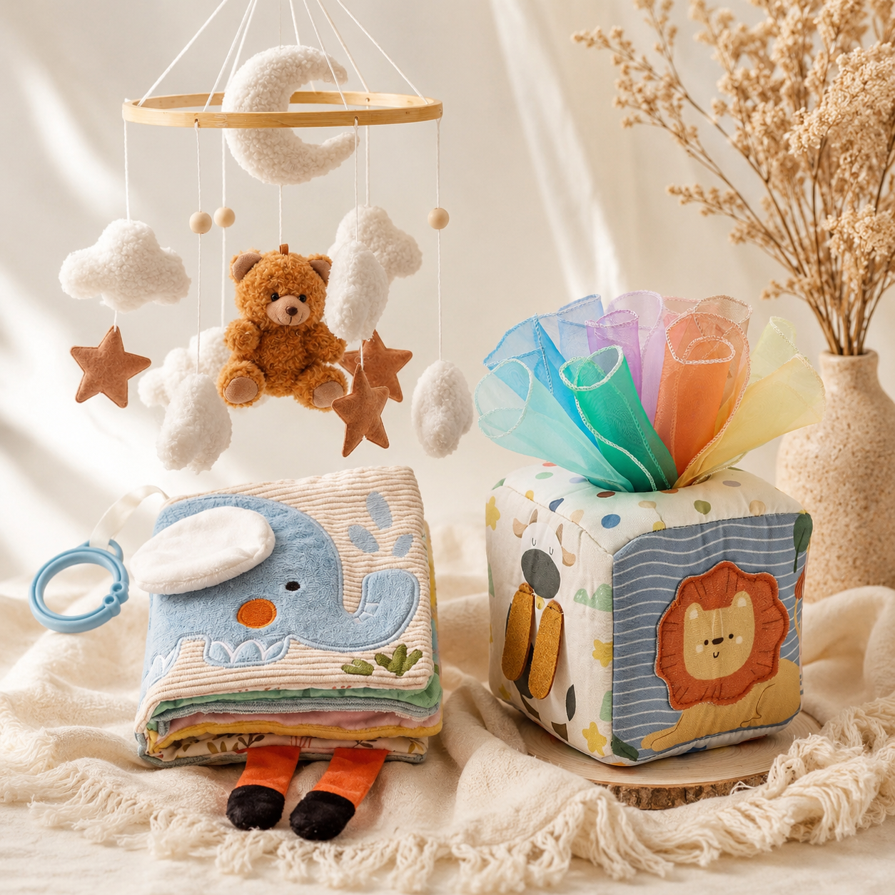 Montessori Baby Sensory Gift Set – Activity Toys for Newborns &amp; Infants