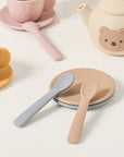 Kids Tea Party Set, Silicone Teapot & Cups with Wooden Tray, Pretend Play Toy -15PC | LETSMAKE